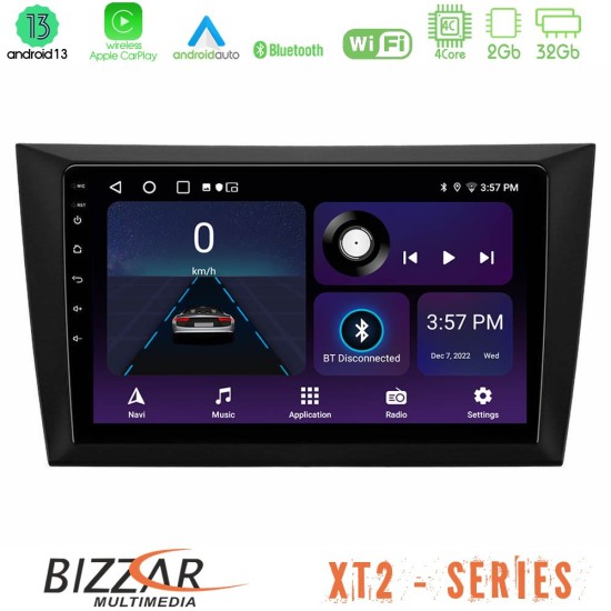 Bizzar XT2 Series 4Core Android13 2+32GB Vw Golf 6 Navigation Multimedia Tablet 9"