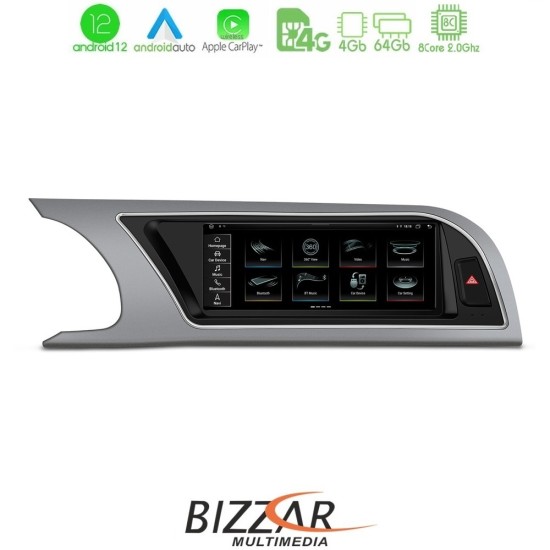 Bizzar OEM AUDI A5 (B8) 2008-2015 8.8" Android12 8Core 4+64GB Navigation Multimedia Station