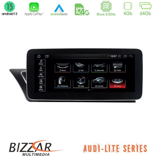 Bizzar Lite Series Audi A4/A5 (B8) 2008-2015 Android13 8Core (4+64GB) Navigation Multimedia 10.25″ HD