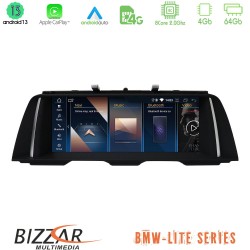 Bizzar Lite Series BMW 5 Series F10/F11 CIC Android13 8Core (4+64GB) Navigation Multimedia 10.25" HD (OEM Style)