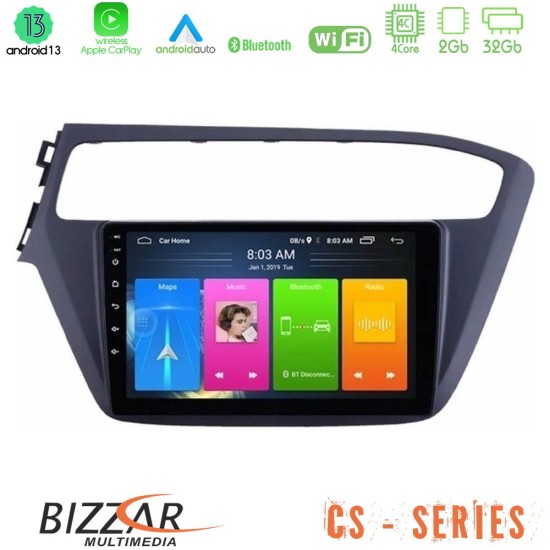 Bizzar CS Series 4Core Android13 2+32GB Hyundai i20 2018-2020 Navigation Multimedia Tablet 9"