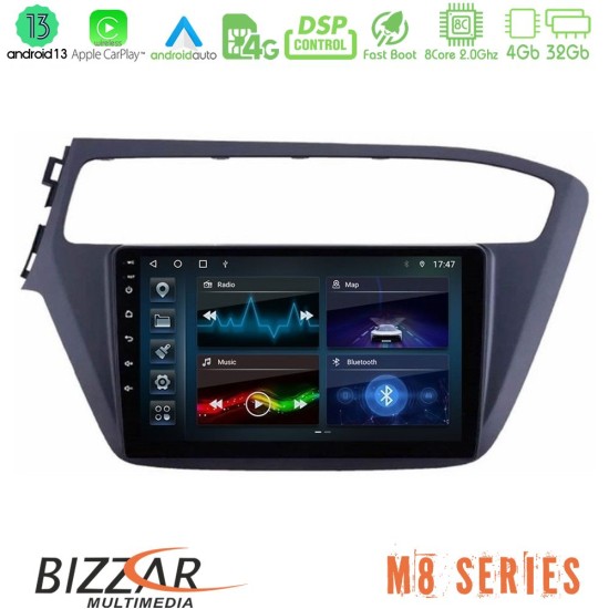 Bizzar M8 Series Hyundai i20 2018-2020 8core Android13 4+32GB Navigation Multimedia Tablet 9"