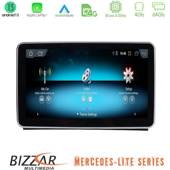 Bizzar Lite Series Mercedes Android13 8Core (4+64GB) 8core Mercedes ML/SLK NTG4.5 Navigation Multimedia station 9"