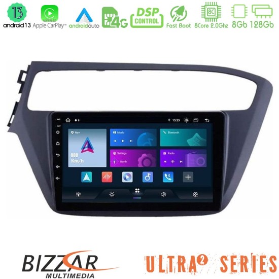 Bizzar Ultra Series Hyundai i20 2018-2020 8core Android13 8+128GB Navigation Multimedia Tablet 9"