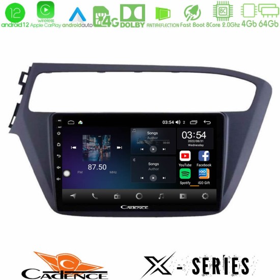 Cadence X Series Hyundai i20 2018-2020 8core Android12 4+64GB Navigation Multimedia Tablet 9"