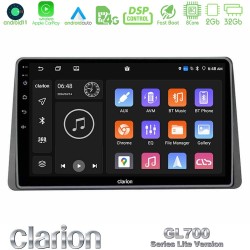 Clarion GL700 Lite Series 8Core Android11 2+32GB Dacia Duster 2019-> Navigation Multimedia Tablet 10" Με Carplay & Android Auto