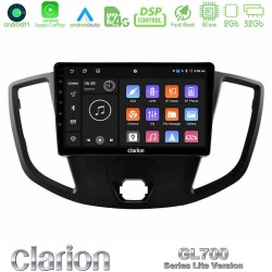 Clarion GL700 Lite Series 8Core Android11 2+32GB Ford Transit 2014-> Navigation Multimedia Tablet 9" Με Carplay & Android Auto