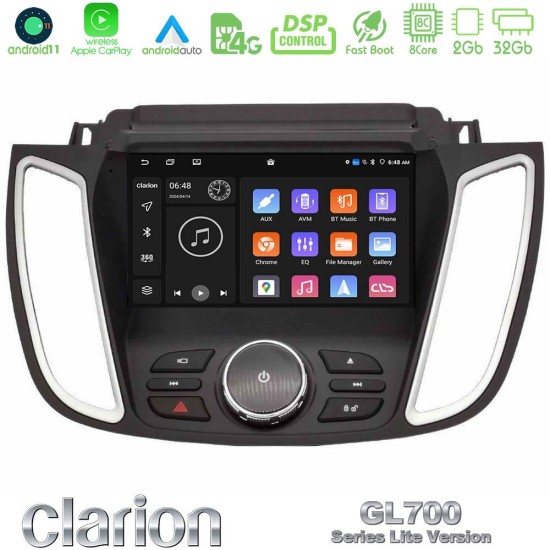 Clarion GL700 Lite Series 8Core Android11 2+32GB Ford Kuga/C-Max 2013-2019 Navigation Multimedia Tablet 9" Με Carplay & Android Auto Clarion GL700 Lite Series 8Core Android11 2+32GB Ford Kuga/C-Max 2013-2019 Navigation Multimedia Tablet 9" Με Carplay & Android Auto