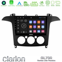 Clarion GL700 Lite Series 8Core Android11 2+32GB Ford S-Max 2006-2008 (manual A/C) Navigation Multimedia Tablet 9" Με Carplay & Android Auto