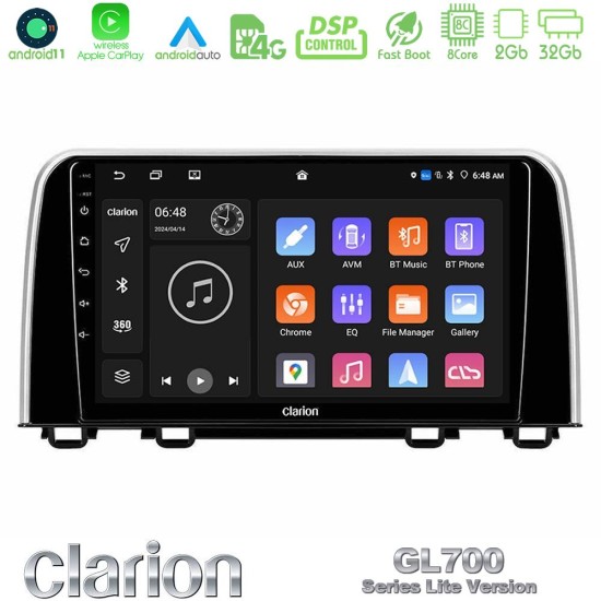 Clarion GL700 Lite Series 8Core Android11 2+32GB Honda CR-V 2019-> Navigation Multimedia Tablet 10" Με Carplay & Android Auto Clarion GL700 Lite Series 8Core Android11 2+32GB Honda CR-V 2019-> Navigation Multimedia Tablet 10" Με Carplay & Android Auto