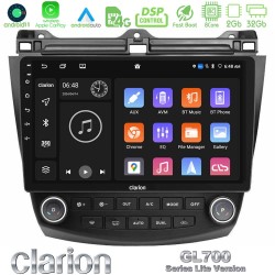Clarion GL700 Lite Series 8Core Android11 2+32GB Honda Accord 2002-2008 Navigation Multimedia Tablet 10" Με Carplay & Android Auto