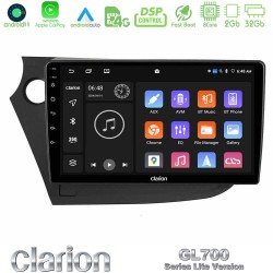 Clarion GL700 Lite Series 8Core Android11 2+32GB Honda Insight 2009-2015 Navigation Multimedia Tablet 9" Με Carplay & Android Auto