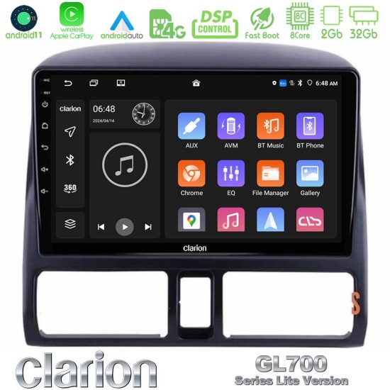 Clarion GL700 Lite Series 8Core Android11 2+32GB Honda CRV 2002-2006 Navigation Multimedia Tablet 9" Με Carplay & Android Auto Clarion GL700 Lite Series 8Core Android11 2+32GB Honda CRV 2002-2006 Navigation Multimedia Tablet 9" Με Carplay & Android Auto