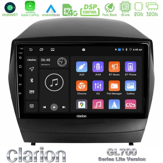 Clarion GL700 Lite Series 8Core Android11 2+32GB Hyundai IX35 Auto A/C Navigation Multimedia Tablet 9" Με Carplay & Android Auto Clarion GL700 Lite Series 8Core Android11 2+32GB Hyundai IX35 Auto A/C Navigation Multimedia Tablet 9" Με Carplay & Android Auto