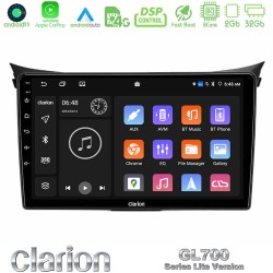 Clarion GL700 Lite Series 8Core Android11 2+32GB Hyundai i30 2012-2017 Navigation Multimedia Tablet 9" Με Carplay & Android Auto