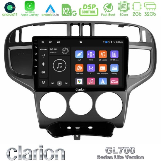 Clarion GL700 Lite Series 8Core Android11 2+32GB Hyundai Matrix 2001-2010 Navigation Multimedia Tablet 9" Με Carplay & Android Auto Clarion GL700 Lite Series 8Core Android11 2+32GB Hyundai Matrix 2001-2010 Navigation Multimedia Tablet 9" Με Carplay & Android Auto