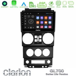Clarion GL700 Lite Series 8Core Android11 2+32GB Jeep Wrangler 2008-2010 Navigation Multimedia Tablet 9" Με Carplay & Android Auto Clarion GL700 Lite Series 8Core Android11 2+32GB Jeep Wrangler 2008-2010 Navigation Multimedia Tablet 9" Με Carplay & Android Auto