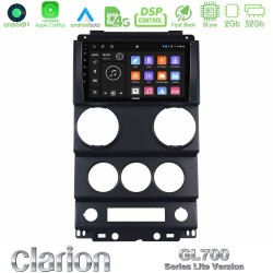 Clarion GL700 Lite Series 8Core Android11 2+32GB Jeep Wrangler 2008-2010 Navigation Multimedia Tablet 9" Με Carplay & Android Auto Clarion GL700 Lite Series 8Core Android11 2+32GB Jeep Wrangler 2008-2010 Navigation Multimedia Tablet 9" Με Carplay & Android Auto