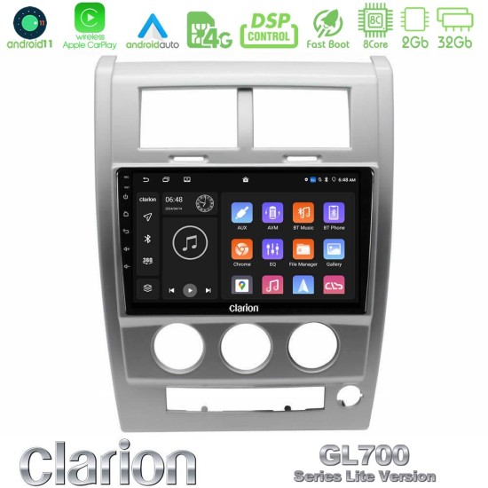 Clarion GL700 Lite Series 8Core Android11 2+32GB Jeep Cherokee (KK) 2008-2012 Navigation Multimedia Tablet 10" Με Carplay & Android Auto Clarion GL700 Lite Series 8Core Android11 2+32GB Jeep Cherokee (KK) 2008-2012 Navigation Multimedia Tablet 10" Με Carplay & Android Auto