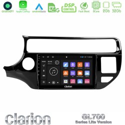 Clarion GL700 Lite Series 8Core Android11 2+32GB Kia Rio 2015-2017 Navigation Multimedia Tablet 9" Με Carplay & Android Auto