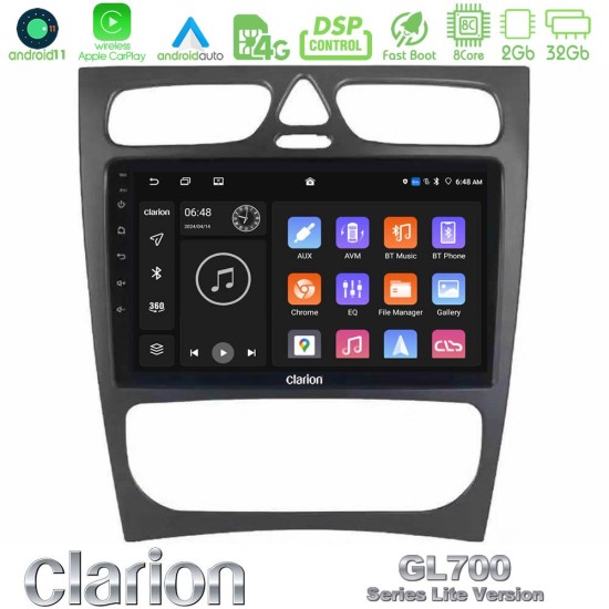 Clarion GL700 Lite Series 8Core Android11 2+32GB Mercedes C Class (W203) Navigation Multimedia Tablet 9" Με Carplay & Android Auto Clarion GL700 Lite Series 8Core Android11 2+32GB Mercedes C Class (W203) Navigation Multimedia Tablet 9" Με Carplay & Android Auto