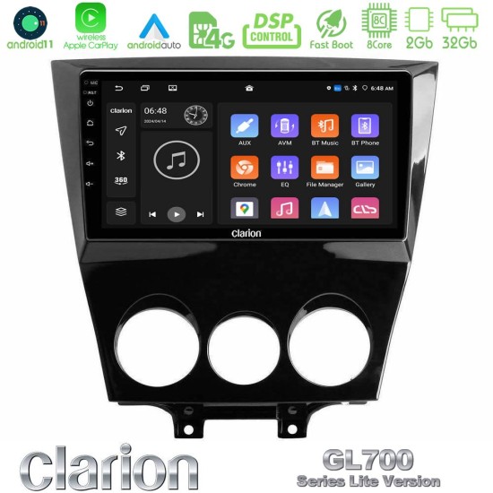 Clarion GL700 Lite Series 8Core Android11 2+32GB Mazda RX8 2008-2012 Navigation Multimedia Tablet 9" Με Carplay & Android Auto