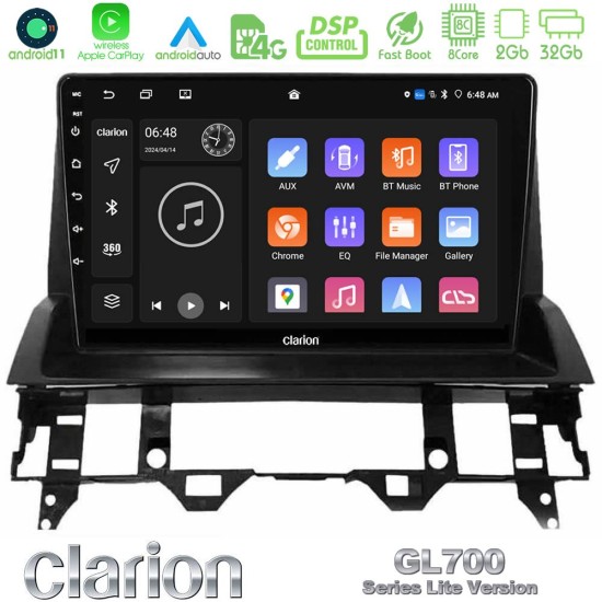 Clarion GL700 Lite Series 8Core Android11 2+32GB Mazda6 2002-2006 Navigation Multimedia Tablet 9" Με Carplay & Android Auto Clarion GL700 Lite Series 8Core Android11 2+32GB Mazda6 2002-2006 Navigation Multimedia Tablet 9" Με Carplay & Android Auto