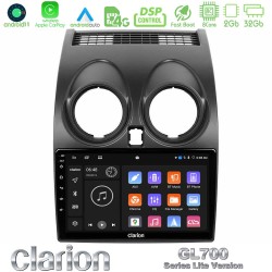 Clarion GL700 Lite Series 8Core Android11 2+32GB Nissan Qashqai J10 Navigation Multimedia Tablet 9" Με Carplay & Android Auto