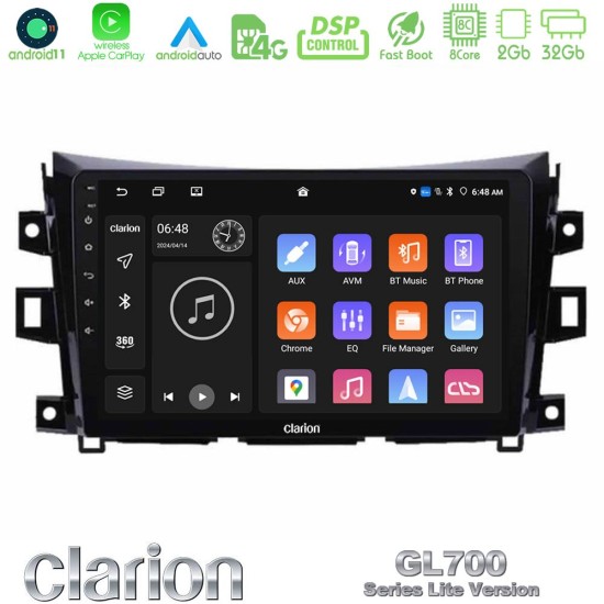Clarion GL700 Lite Series 8Core Android11 2+32GB Nissan Navara NP300 Navigation Multimedia Tablet 9" Με Carplay & Android Auto Clarion GL700 Lite Series 8Core Android11 2+32GB Nissan Navara NP300 Navigation Multimedia Tablet 9" Με Carplay & Android Auto