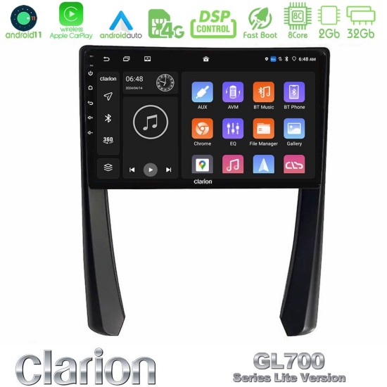 Clarion GL700 Lite Series 8Core Android11 2+32GB Porsche 911/Cayman/Boxster Navigation Multimedia Tablet 9" Με Carplay & Android Auto Clarion GL700 Lite Series 8Core Android11 2+32GB Porsche 911/Cayman/Boxster Navigation Multimedia Tablet 9" Με Carplay & Android Auto