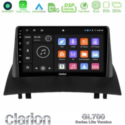 Clarion GL700 Lite Series 8Core Android11 2+32GB Renault Megane 2 2002-2008 Navigation Multimedia Tablet 9" Με Carplay & Android Auto