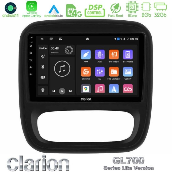 Clarion GL700 Lite Series 8Core Android11 2+32GB Renault/Nissan/Opel/Fiat Navigation Multimedia Tablet 9" Με Carplay & Android Auto Clarion GL700 Lite Series 8Core Android11 2+32GB Renault/Nissan/Opel/Fiat Navigation Multimedia Tablet 9" Με Carplay & Android Auto