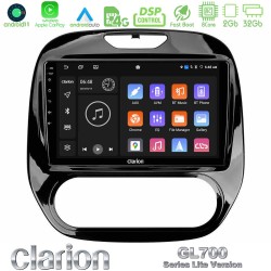 Clarion GL700 Lite Series 8Core Android11 2+32GB Renault Captur 2013-2019 (Manual AC) Navigation Multimedia Tablet 9" Με Carplay & Android Auto