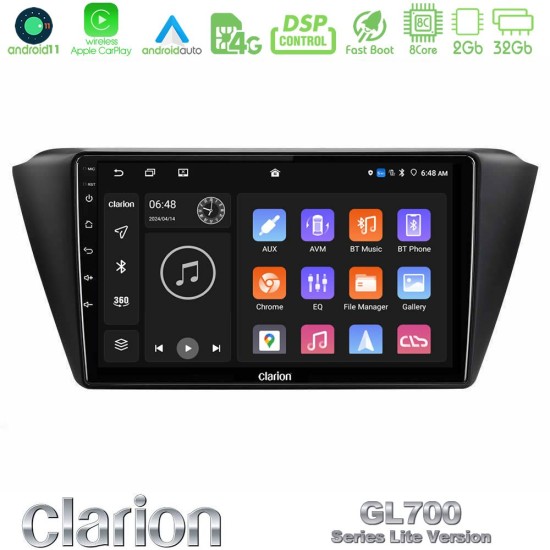 Clarion GL700 Lite Series 8Core Android11 2+32GB Skoda Fabia 2015-2021 Navigation Multimedia Tablet 9" Με Carplay & Android Auto Clarion GL700 Lite Series 8Core Android11 2+32GB Skoda Fabia 2015-2021 Navigation Multimedia Tablet 9" Με Carplay & Android Auto
