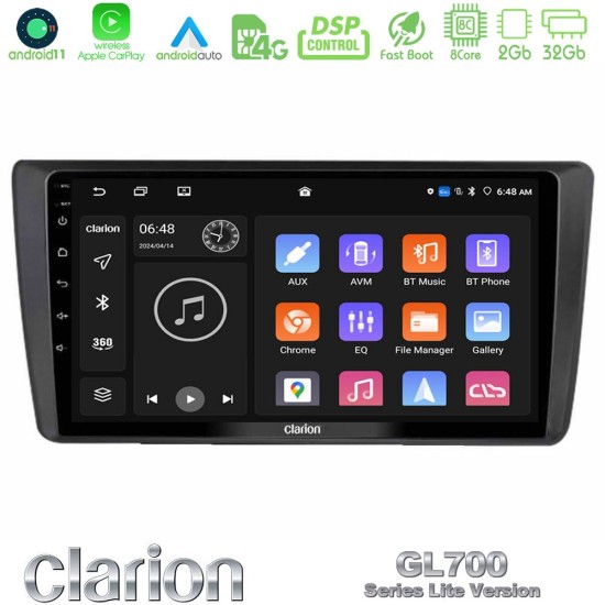 Clarion GL700 Lite Series Skoda Octavia 2004-2012 8Core Android11 2+32GB Navigation Multimedia Tablet 9" Με Carplay & Android Auto