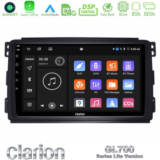 Clarion GL700 Lite Series 8Core Android11 2+32GB Smart 451 Navigation Multimedia Tablet 9" Με Carplay & Android Auto Clarion GL700 Lite Series 8Core Android11 2+32GB Smart 451 Navigation Multimedia Tablet 9" Με Carplay & Android Auto