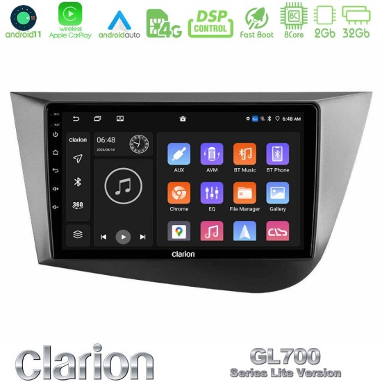 Clarion GL700 Lite Series 8Core Android11 2+32GB Seat Leon Navigation Multimedia Tablet 9" Με Carplay & Android Auto Clarion GL700 Lite Series 8Core Android11 2+32GB Seat Leon Navigation Multimedia Tablet 9" Με Carplay & Android Auto