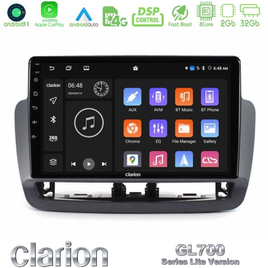 Clarion GL700 Lite Series 8Core Android11 2+32GB Seat Ibiza 2012-2015 Navigation Multimedia Tablet 9" Με Carplay & Android Auto