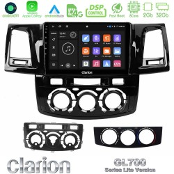 Clarion GL700 Lite Series 8Core Android11 2+32GB Toyota Hilux 2007-2011 Navigation Multimedia Tablet 9" Με Carplay & Android Auto