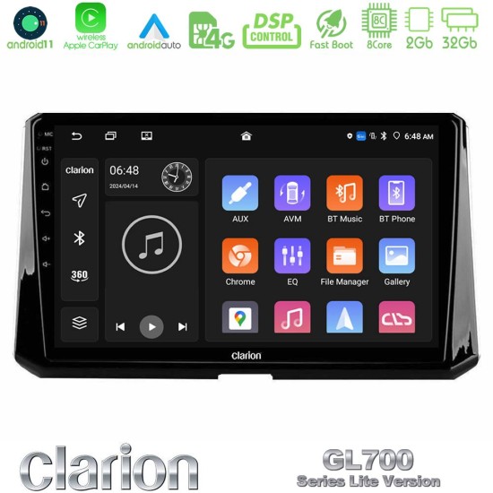 Clarion GL700 Lite Series 8Core Android11 2+32GB Toyota Corolla 2019-2022 Navigation Multimedia Tablet 10" Με Carplay & Android Auto Clarion GL700 Lite Series 8Core Android11 2+32GB Toyota Corolla 2019-2022 Navigation Multimedia Tablet 10" Με Carplay & Android Auto
