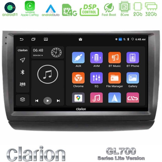 Clarion GL700 Lite Series 8Core Android11 2+32GB Toyota Prius 2004-2009 Navigation Multimedia Tablet 9" Με Carplay & Android Auto