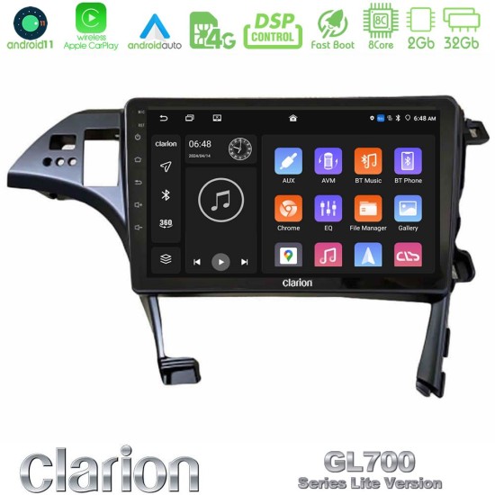 Clarion GL700 Lite Series 8Core Android11 2+32GB Toyota Prius 2010-2015 Navigation Multimedia Tablet 10" Με Carplay & Android Auto