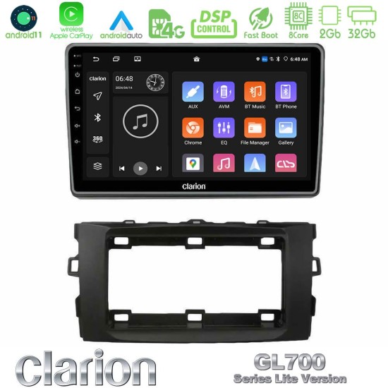 Clarion GL700 Lite Series 8Core Android11 2+32GB Toyota Auris 2013-2016 Navigation Multimedia Tablet 10" Με Carplay & Android Auto Clarion GL700 Lite Series 8Core Android11 2+32GB Toyota Auris 2013-2016 Navigation Multimedia Tablet 10" Με Carplay & Android Auto