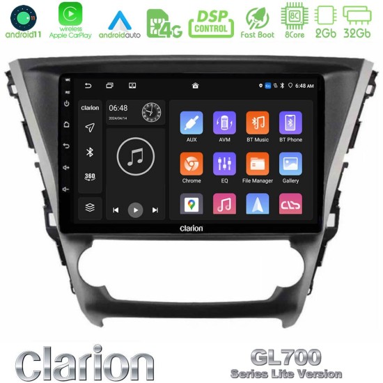 Clarion GL700 Lite Series 8Core Android11 2+32GB Toyota Avensis 2015-2018 Navigation Multimedia Tablet 9" Με Carplay & Android Auto