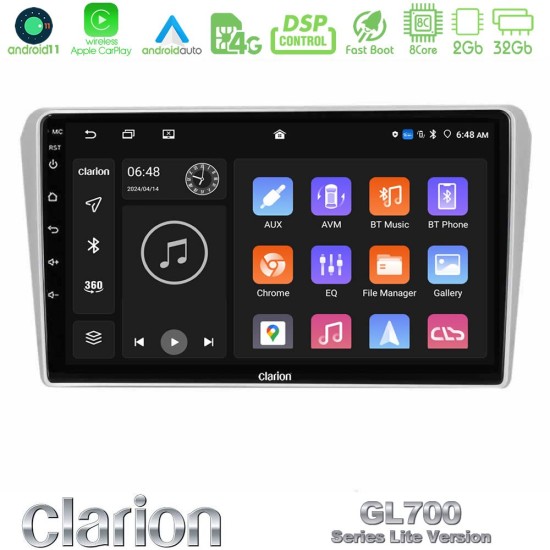 Clarion GL700 Lite Series 8Core Android11 2+32GB Toyota Avensis T25 02/2003–2008 Navigation Multimedia Tablet 9" Με Carplay & Android Auto Clarion GL700 Lite Series 8Core Android11 2+32GB Toyota Avensis T25 02/2003–2008 Navigation Multimedia Tablet 9" Με Carplay & Android Auto