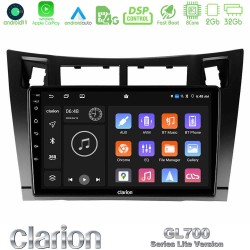 Clarion GL700 Lite Series 8Core Android11 2+32GB Toyota Yaris Navigation Multimedia Tablet 9" (Μαύρο Χρώμα) Με Carplay & Android Auto