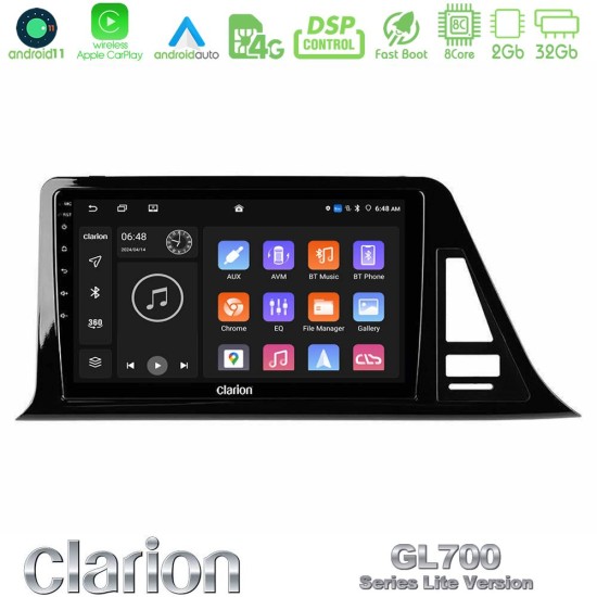 Clarion GL700 Lite Series 8Core Android11 2+32GB Toyota CH-R (Χωρίς Εργ.Οθόνη) Navigation Multimedia Tablet 9" Με Carplay & Android Auto Clarion GL700 Lite Series 8Core Android11 2+32GB Toyota CH-R (Χωρίς Εργ.Οθόνη) Navigation Multimedia Tablet 9" Με Carplay & Android Auto