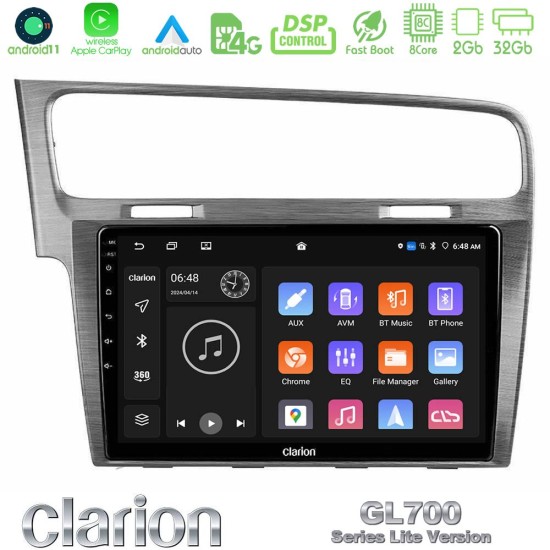 Clarion GL700 Lite Series 8Core Android11 2+32GB VW GOLF 7 Navigation Multimedia Tablet 10" Με Carplay & Android Auto