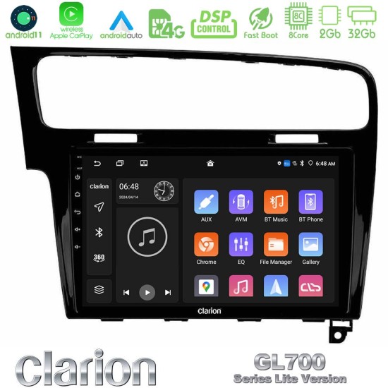 Clarion GL700 Lite Series 8Core Android11 2+32GB VW GOLF 7 Navigation Multimedia Tablet 10" Με Carplay & Android Auto