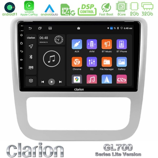 Clarion GL700 Lite Series 8Core Android11 2+32GB VW Scirocco 2008-2014 Navigation Multimedia Tablet 9" Με Carplay & Android Auto Clarion GL700 Lite Series 8Core Android11 2+32GB VW Scirocco 2008-2014 Navigation Multimedia Tablet 9" Με Carplay & Android Auto